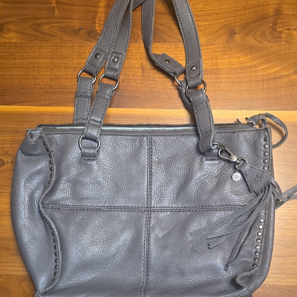 Gray Leather Women's Bag